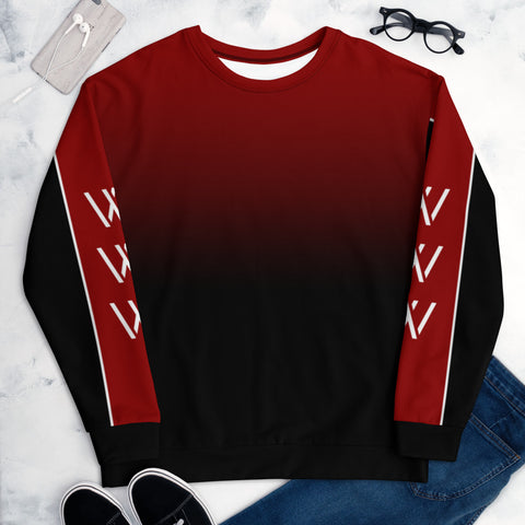 Red & Black WWW Sweatshirt (Unisex)
